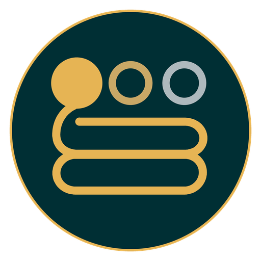 Three brushed-metal circles: Pack-In logo